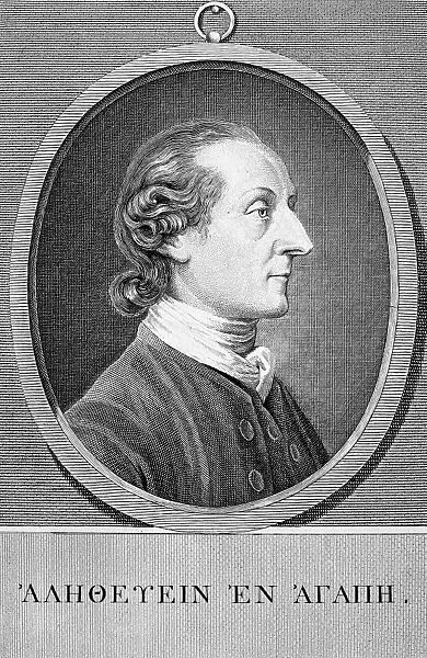 JOHANN KASPAR LAVATER (1741-1801). Swiss poet, mystic, and writer on philosophy and theology. Steel engraving, Greek, 19th century