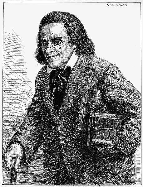 JOHANN PESTALOZZI (1746-1827). Swiss educational reformer. Illustration by Karl Bauer