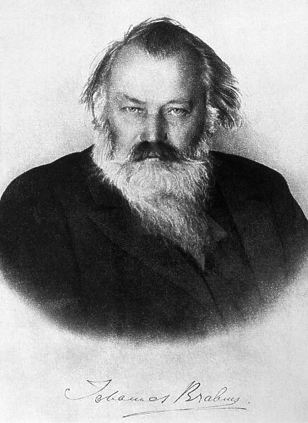 JOHANNES BRAHMS (1833-1897). German composer and pianist. Photographed c1890
