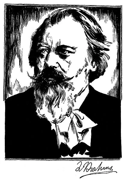 JOHANNES BRAHMS (1833-1897). German composer and pianist. Drawing, c1932, by Samuel Nisenson