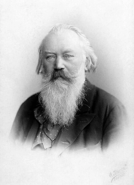 JOHANNES BRAHMS (1833-1897). German composer and pianist. Photograph, late 19th century