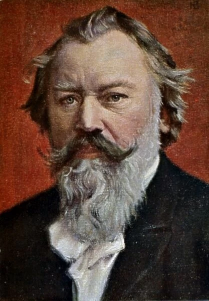JOHANNES BRAHMS (1833-1897). German composer and pianist. Oil on canvas, 19th century