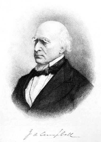 JOHN A. CAMPBELL (1811-1889). American jurist. Etching, 1889, by Max Rosenthal