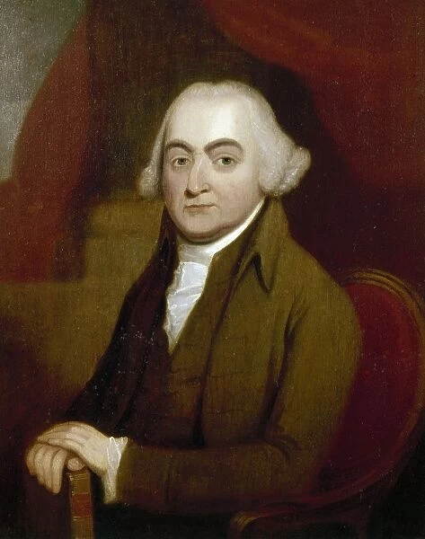 JOHN ADAMS (1735-1826). 2nd President of the United States. Oil on canvas by William Willliams (1727-1791)