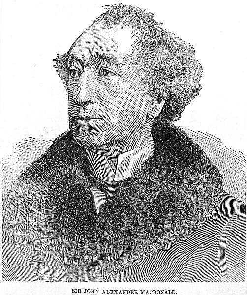 JOHN ALEXANDER MacDONALD (1815-1891). Canadian politician. Wood engraving, American, late 19th century
