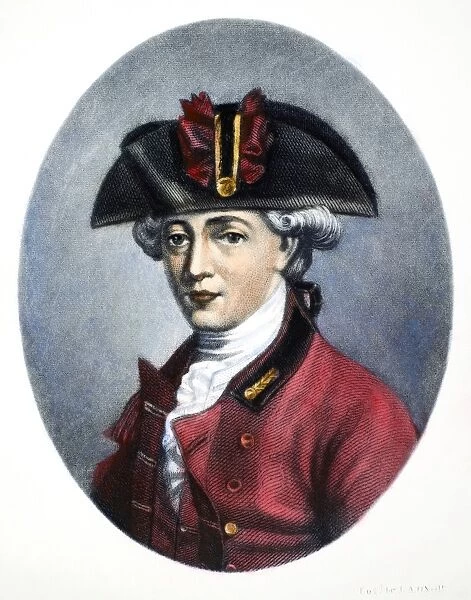 JOHN ANDRE (1751-1780). English soldier. Mezzotint, American, 19th century