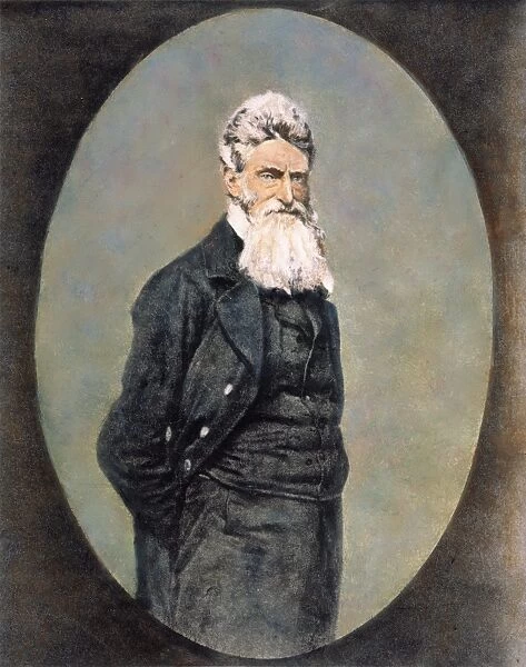 JOHN BROWN (1800-1859). American abolitionist: oil over a photograph, 1859