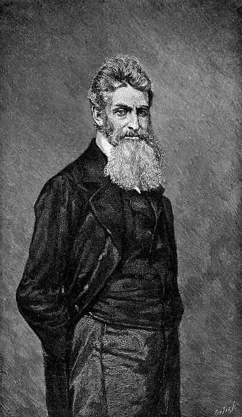 JOHN BROWN (1800-1859). American abolitionist. Wood engraving after a photograph, 1859