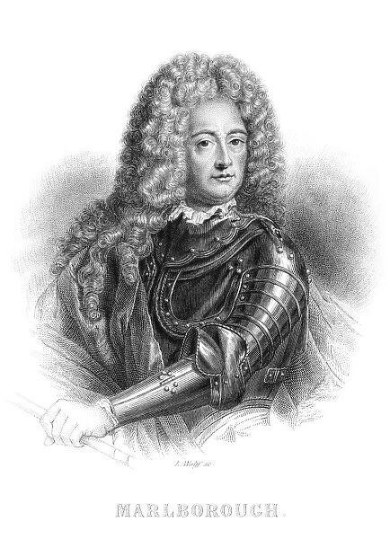 JOHN CHURCHILL (1650-1722). 1st Duke of Marlborough. English military commander. Steel engraving, French, 19th century