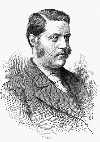 JOHN CRICHTON-STUART 3rd Marquess of Bute (1847-1900). British aristocrat. Wood engraving