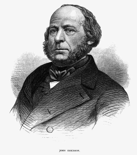 JOHN ERICSSON (1803-1889). Swedish (naturalized U. S. ) engineer and inventor. Wood engraving, 19th century