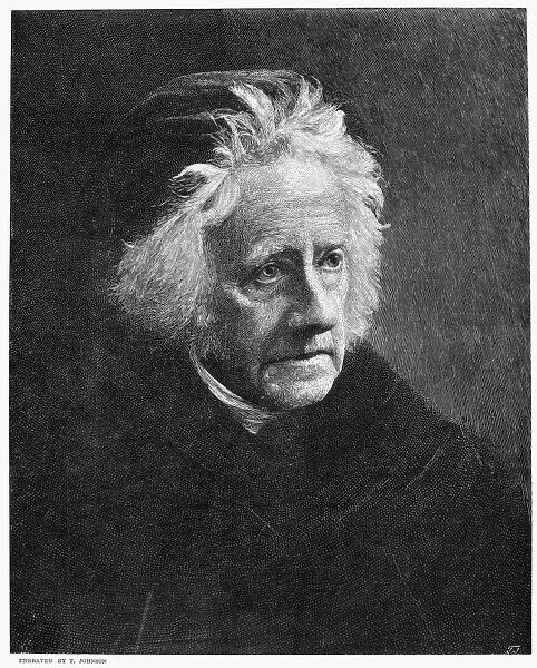 JOHN HERSCHEL (1792-1871). Sir John Frederick William Herschel. English astronomer. Wood engraving after a photograph by Julia Margaret Cameron