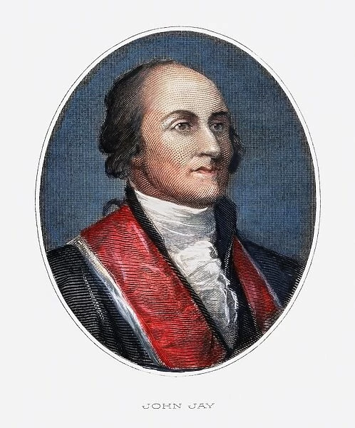 JOHN JAY (1745-1829). American jurist and statesman. American engraving, 19th century