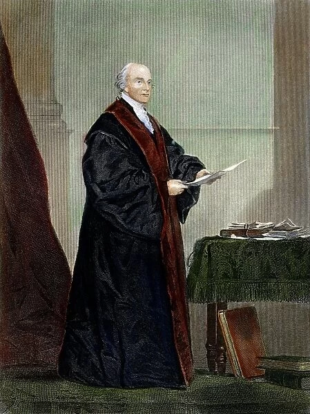 JOHN JAY (1745-1829). American jurist and statesman. Steel engraving, American, 1862