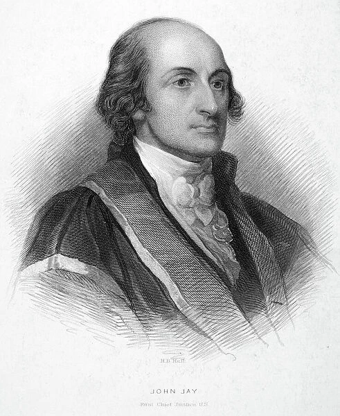 JOHN JAY (1745-1829). American jurist and statesman. Steel engraving, 19th century