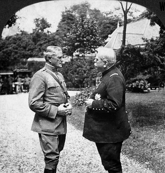 JOHN JOSEPH PERSHING (1860-1948). American army commander. Pershing with Joseph-Jacques-Cesaire