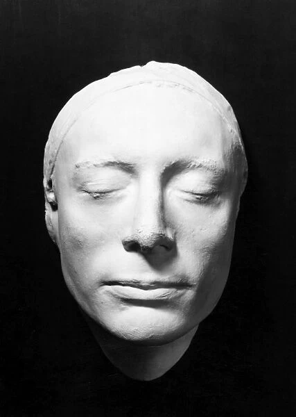 JOHN KEATS (1795-1821). English poet. Plaster cast of a life-mask