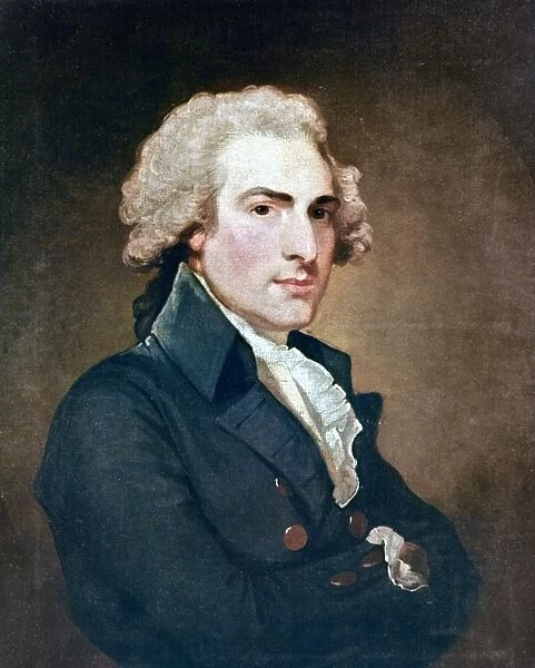 JOHN KEMBLE (1757-1823). English actor. Canvas by Gilbert Stuart