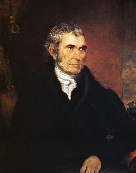 JOHN MARSHALL (1755-1835). Chief Justice of the United States Supreme Court, 1801-1835. Oil by Robert Matthew Sully (1803-1855)