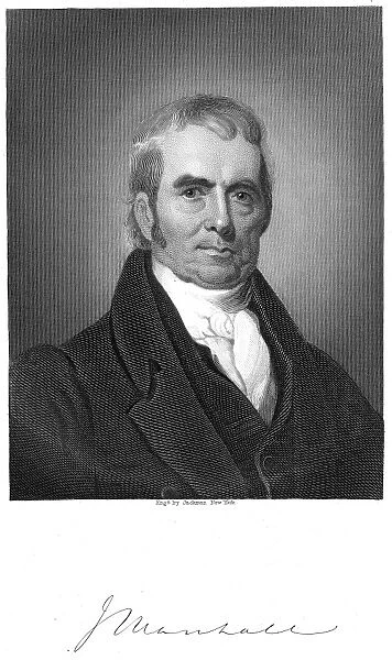 JOHN MARSHALL (1755-1835). Chief Justice of the United States Supreme Court, 1801-1835. Steel engraving after Henry Inman