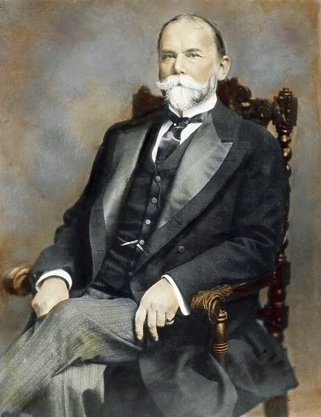 JOHN MILTON HAY (1838-1905). American statesman and author. Oil over a photograph, 1904