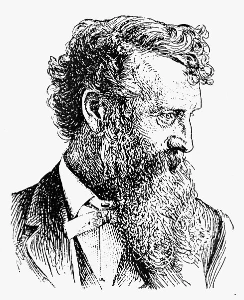 JOHN MUIR (1838-1914). American (Scottish-born) naturalist. Pen and ink drawing, c1897