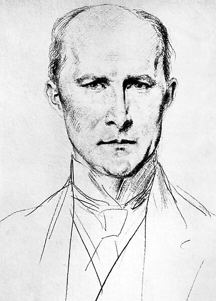 JOHN QUINN (1870-1924). American lawyer. Drawing, 1909, by Augustus John