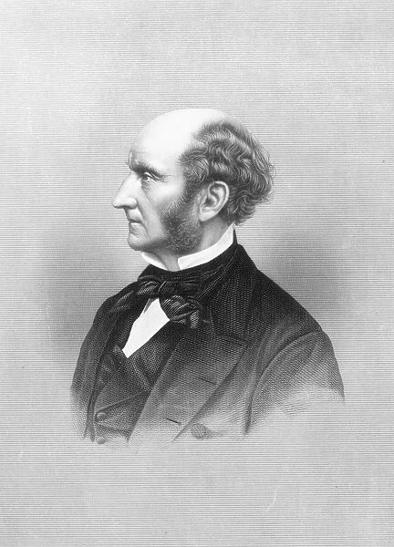 JOHN STUART MILL (1806-1873). English philosopher and economist. Steel engraving, American, 1866