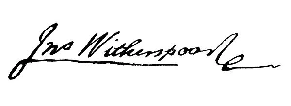 JOHN WITHERSPOON (1723-1794). American Presbyterian cleric, educator, and Revolutionary statesman