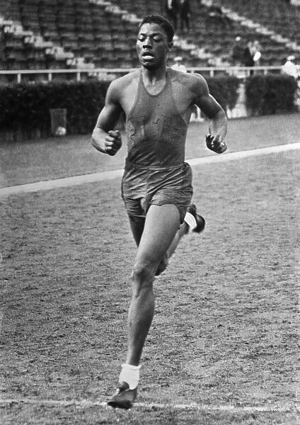 JOHN WOODRUFF (1915-2007). American athlete. Photograph, c1937