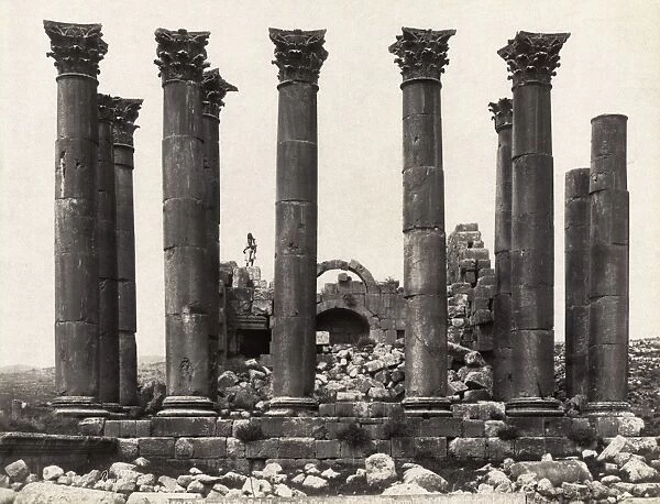 JORDAN: JERASH. Ruins of the Temple of the Sun at the Roman city of Jerash, Jordan