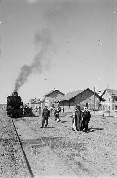 JORDAN: MA AN, c1910. The Hejaz Railway in Ma an, Jordan. Photograph, c1910