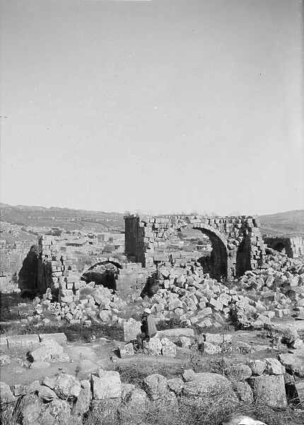 JORDAN: ROMAN RUINS. Ruins of Roman baths at Jerash (ancient Gerasa), Jordan