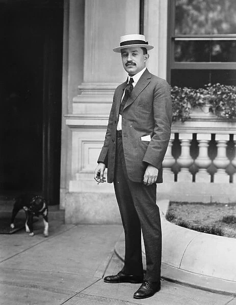 JOS├ë VASCONCELOS (1882-1959). Mexican politician, writer, and philosopher. Photograph, 1914
