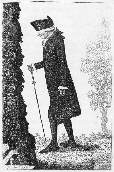 JOSEPH BLACK (1728-1799). Scottish chemist. Etching, 1787, by John Kay