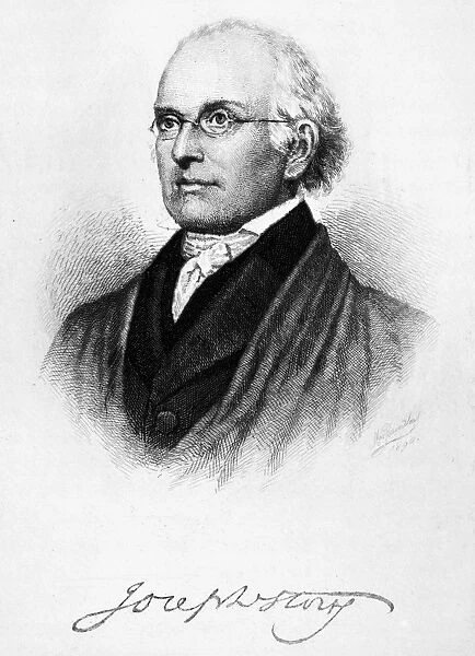 JOSEPH STORY (1779-1845). American jurist. Etching, 1890, by Max Rosenthal