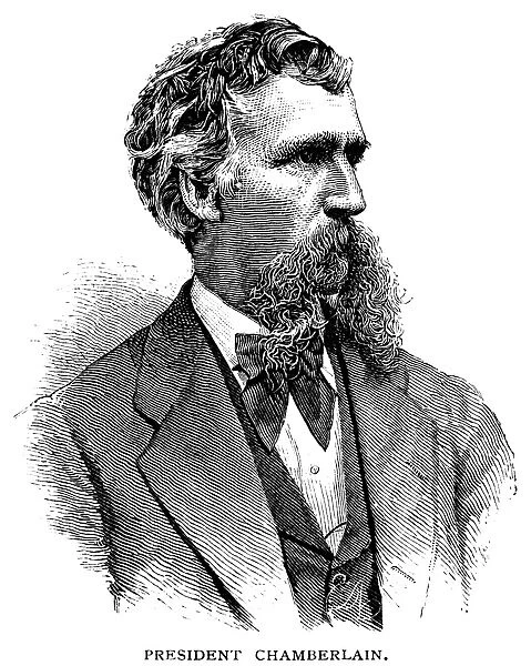 JOSHUA CHAMBERLAIN (1828-1914). Joshua Lawrence Chamberlain. American Educator. Wood engraving, American, 1876
