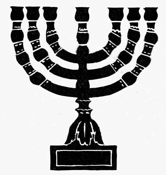 JUDAISM: CANDELABRA. The seven-branched candelabra, a Jewish symbol of perfection