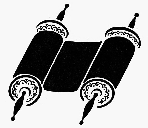 JUDAISM: TORAH. Scroll of the Torah, a symbol of Judaism