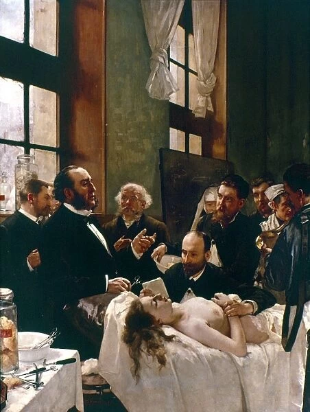 JULES EMILE PEAN (1830-1898). In surgery at St. Louis Hospital. Oil on canvas, c1881, by H. Gervex