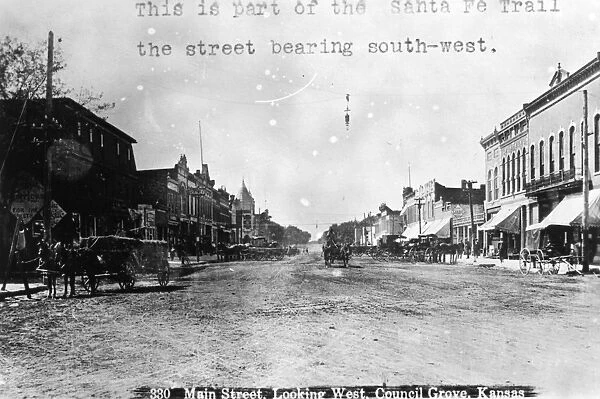 KANSAS: COUNCIL GROVE. Main Street looking West in Council Grove, Kansas, forming