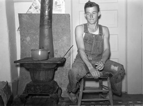 KANSAS: JEFFERSON COUNTY. A young farmer from Jefferson County, Kansas. Photograph by John Vachon