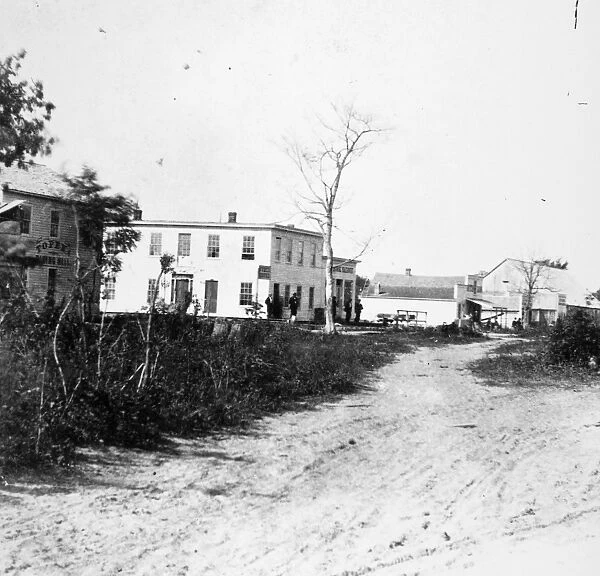KANSAS: TOPEKA, 1867. View of the depot at Topeka, Kansas. Photographed by Alexander Gardner