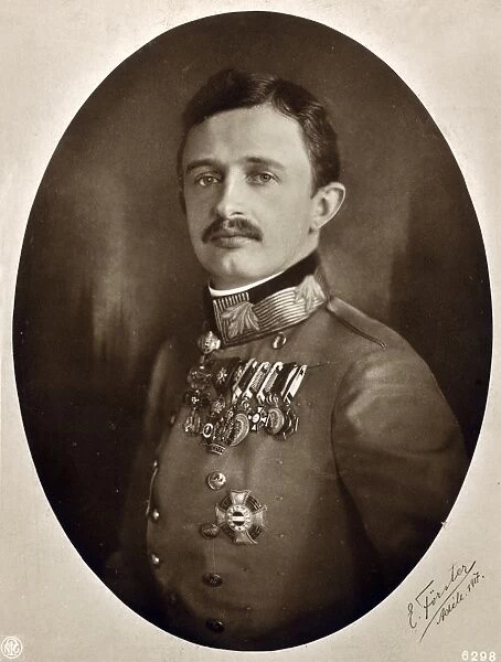 KARL I (1887-1922). Karl (Charles) Francis Joseph, Emperor of Austria (1916-18)