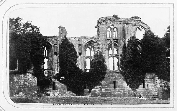 KENILWORTH CASTLE, c1869. The banqueting hall in the ruins of Kenilworth Castle