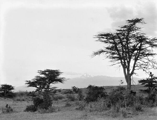 KENYA: MOUNT KENYA. Landscape view in Kenya, with Mount Kenya seen in the distance
