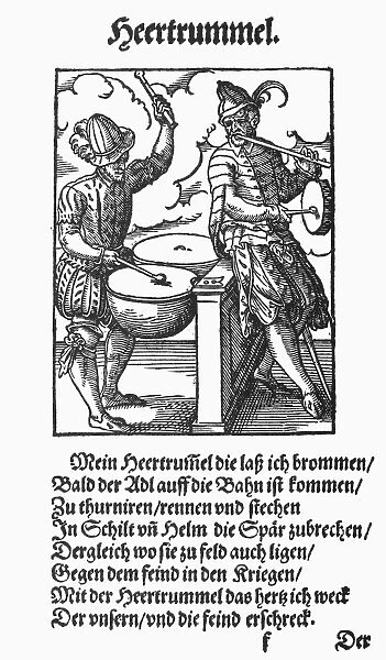 KETTLE DRUMMER, 1568. Woodcut, 1568, by Jost Amman