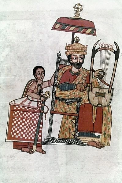 KING DAVID. King David playing the lyre