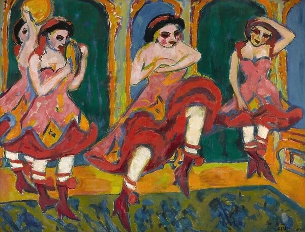 KIRCHNER: CZARDAS DANCERS. Oil on canvas, Ernst Ludwig Kirchner, c1905
