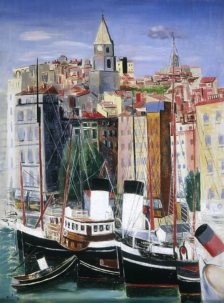 KISLING: MARSEILLES, c1920. The Marseilles Harbor